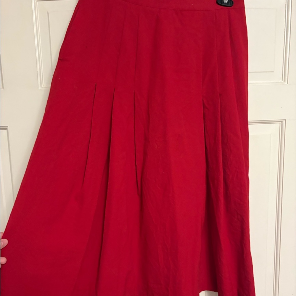 Chic Red A-Line Skirt